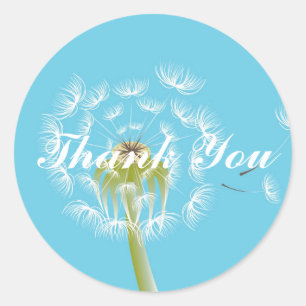 Sticker Rond Dandelion ciel Merci