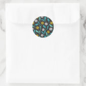 Sticker Rond Dandelion de printemps Fleurs et design Feuille (Sac)