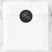 Sticker Rond Dandelion Femmes Inhale L'Avenir Exhale Le Passé (Sac)