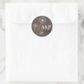 Sticker Rond Dandelion Grange Bois Pays Mariage rustique Faveur (Sac)