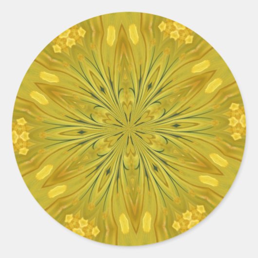 Sticker Rond Dandelion Kaleidoscope (Devant)