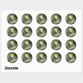 Sticker Rond Dandelion mignon (Feuille)