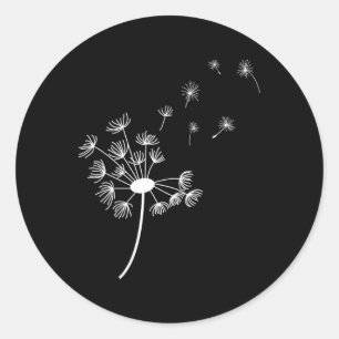 Sticker Rond Dandelion Pour Femmes - Tee - shirts Graphiques Da