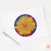 Sticker Rond Dandelion psychédélique (Enveloppe)