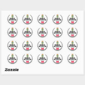 Sticker Rond Danemark (Feuille)
