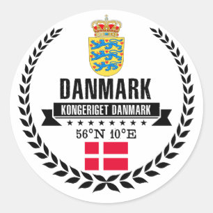 Sticker Rond Danemark