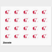 Sticker Rond Danemark (Feuille)