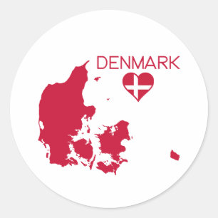 Sticker Rond Danemark