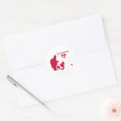 Sticker Rond Danemark (Enveloppe)