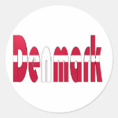 Sticker Rond Danemark (Devant)