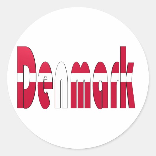 Sticker Rond Danemark (Devant)