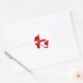 Sticker Rond Danemark carte ouvre-bouteille (Enveloppe)