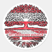 Sticker Rond Danemark Danemark Autriche Arbre (Devant)