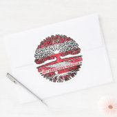 Sticker Rond Danemark Danemark Autriche Arbre (Enveloppe)