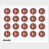 Sticker Rond Danemark Danmark  (Feuille)