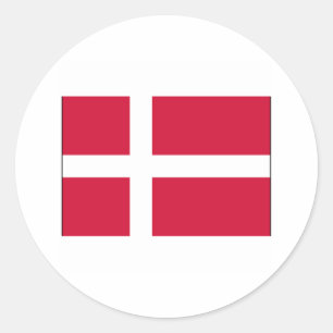 Sticker Rond Danemark FLAG International