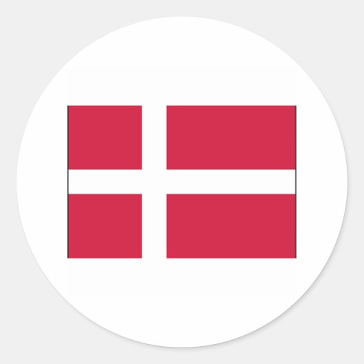 Sticker Rond Danemark FLAG International (Devant)