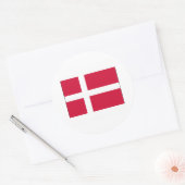 Sticker Rond Danemark FLAG International (Enveloppe)