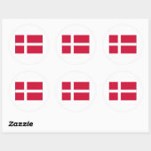 Sticker Rond Danemark FLAG International (Feuille)