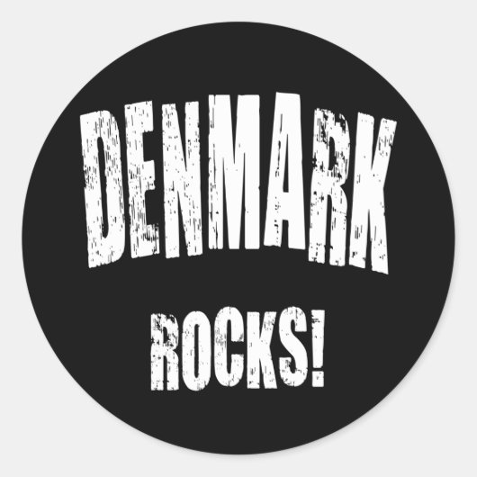 Sticker Rond Danemark Rocks ! (Devant)