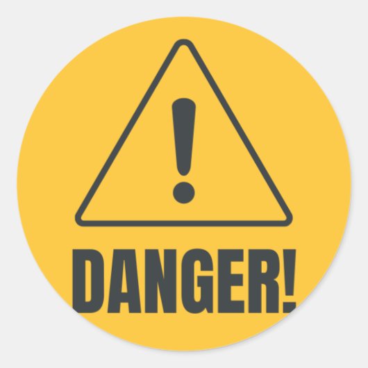 STICKER ROND DANGER ! (Devant)
