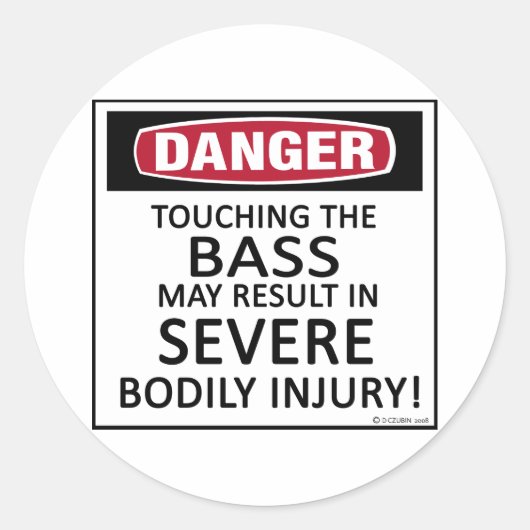 Sticker Rond Danger Bass (Devant)