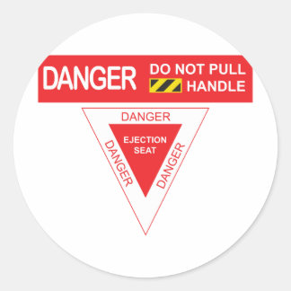 Sticker Rond Danger d'aéronef