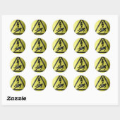 Sticker Rond Danger de mort (Feuille)