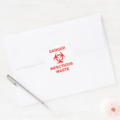 Sticker Rond Danger Déchets infectieux (Enveloppe)