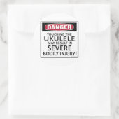 Sticker Rond Danger Ukulele (Sac)