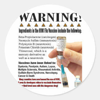 Sticker Rond Dangers H1N1