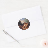 Sticker Rond Daniel Boone escorte les colons (Enveloppe)