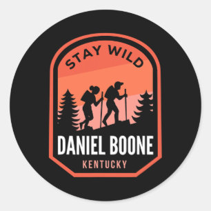 Sticker Rond Daniel Boone Kentucky Randonnée Dans La Nature 