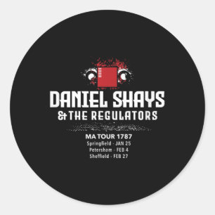 Sticker Rond Daniel Shays Machusetts Histoire