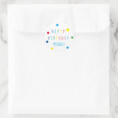 Sticker rond d'anniversaire joyeux pour enfants co (Sac)