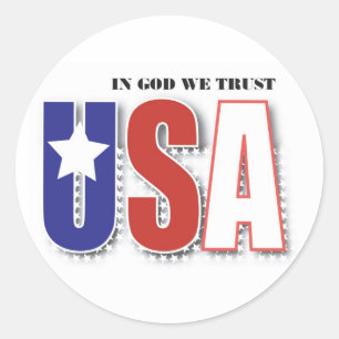 Sticker Rond Dans Dieu nous faisons confiance à l'étiquette