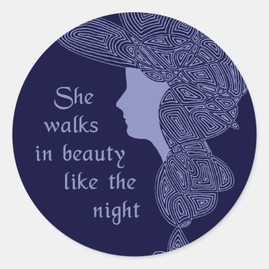 Sticker Rond Dans la Beauté (Devant)
