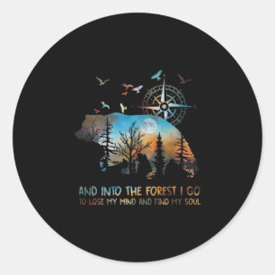 Sticker Rond Dans La Forêt Je Vais Perdre Mon Esprit
