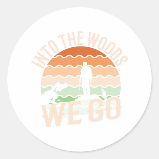 Sticker Rond Dans la forêt nous allons (Devant)