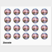 Sticker Rond Dans la lumière (Feuille)