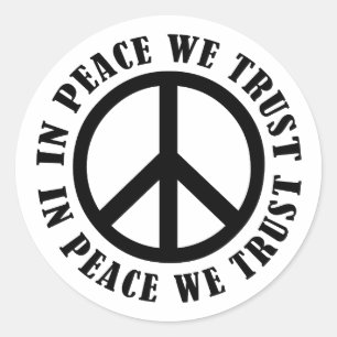Sticker Rond Dans la paix nous faisons confiance