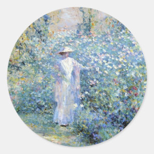 Sticker Rond Dans le jardin