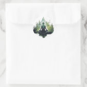 Sticker Rond Dans le silence | Méditation en forêt (Sac)