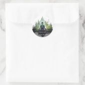 Sticker Rond Dans le silence | Méditation en forêt (Sac)