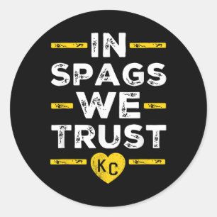 Sticker Rond Dans les spags Nous faisons confiance au coeur Kc
