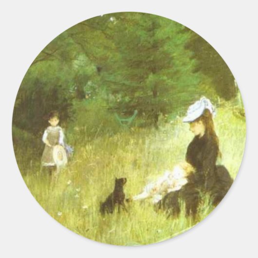 Sticker Rond Dans L'Herbe (Devant)