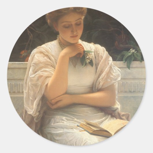 Sticker Rond Dans l'Orangerie par Charles Edward Perugini (Devant)