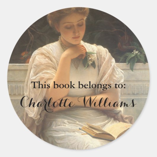 Sticker Rond Dans l'Orangerie par Perugini Ex-libris (Devant)
