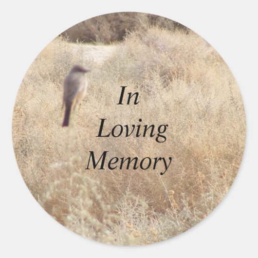 Sticker Rond Dans Love Memory Desert Bird (Devant)