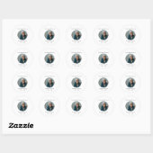 Sticker Rond Dans Love Memory Funeral Photo (Feuille)